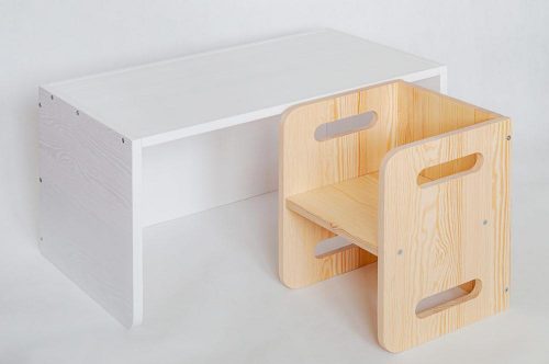 biurko krzesełko montessori drewniane https://polanamontessori.pl